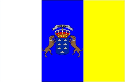 Drapeau des Îles canaries.