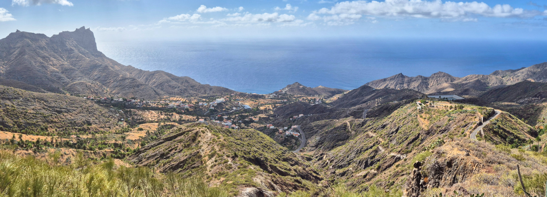 Espagne La Gomera côte Nord-Ouest. Village d'Alejo. Espagne La Gomera côte Nord-Ouest