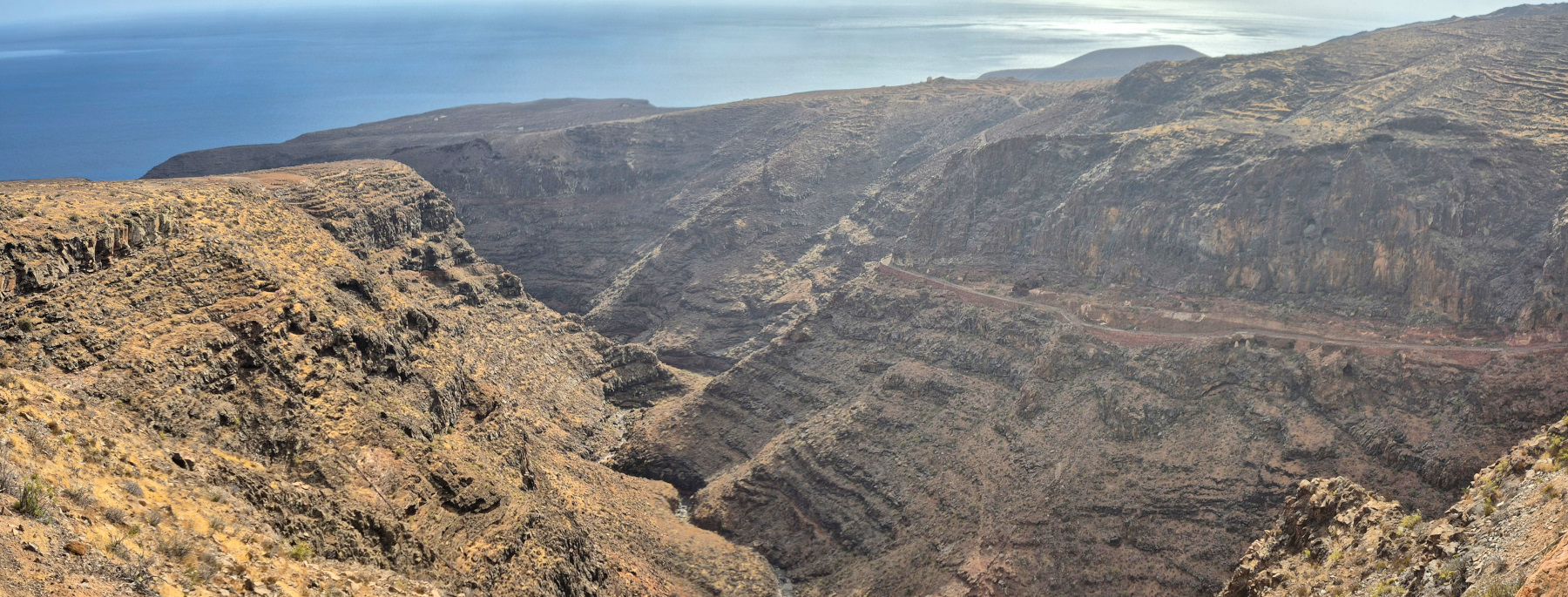 Espagne La Gomera cote sud. Barranco de Ereses. Espagne La Gomera cote sud