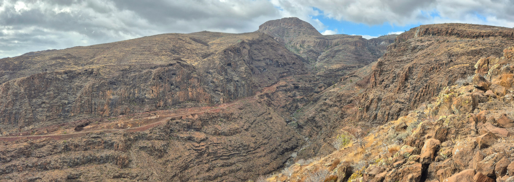 Espagne La Gomera cote sud. Barranco de Ereses. Espagne La Gomera cote sud
