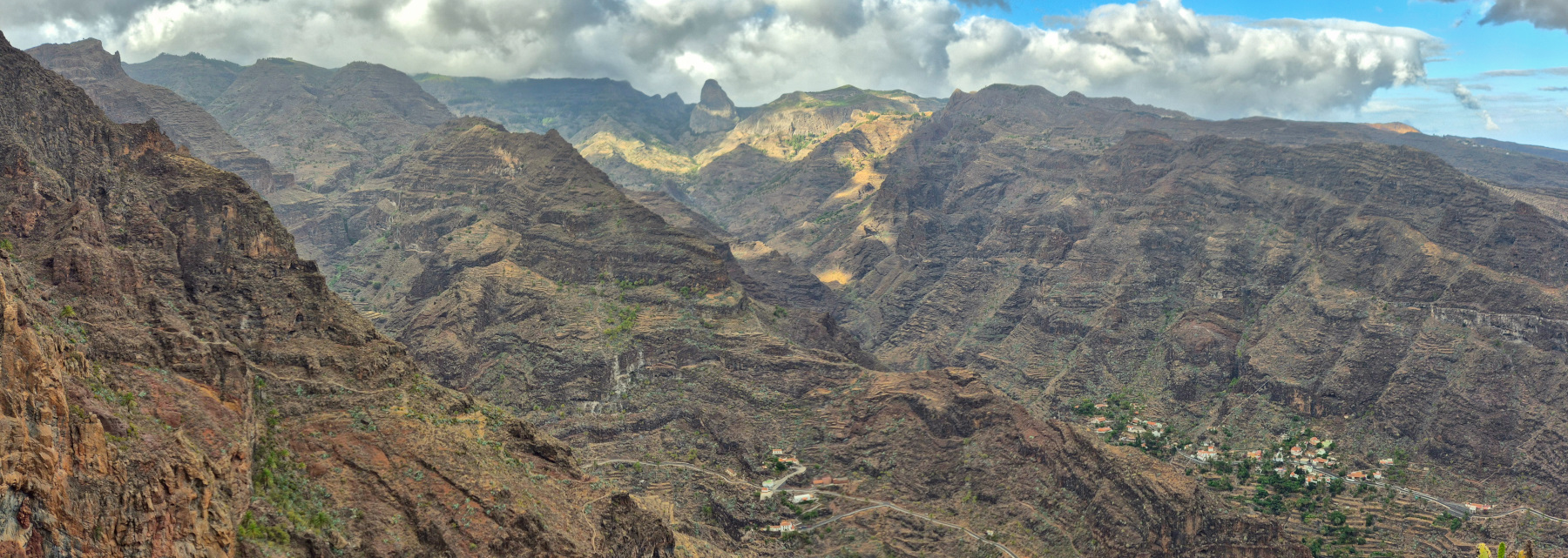 Espagne La Gomera cote sud. Barranco de Garimar, Azadoe. Espagne La Gomera cote sud
