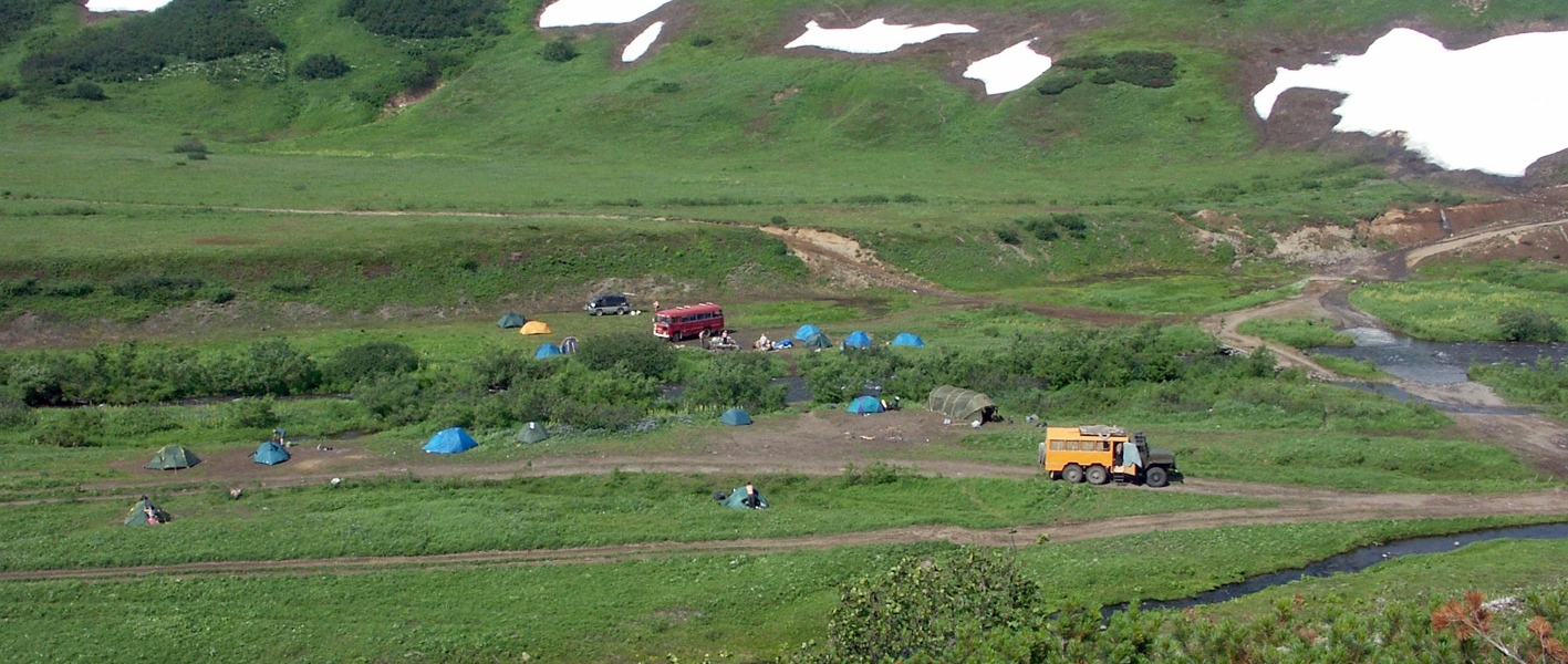 Camp de base au Gorely et Mutnovsky. Camp de base au Gorely et Mutnovsky.