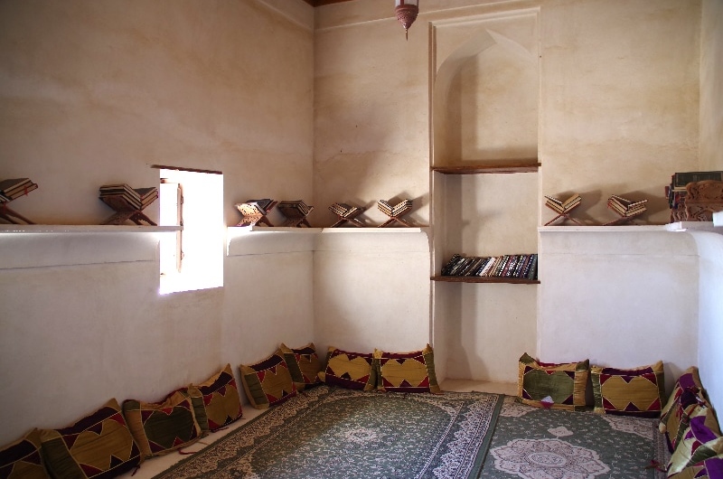 Le château de Jabrin, Sultanat d'Oman. Une pièce du château reconstituée. Le château de Jabrin, Sultanat d'Oman. Une pièce du château reconstituée.