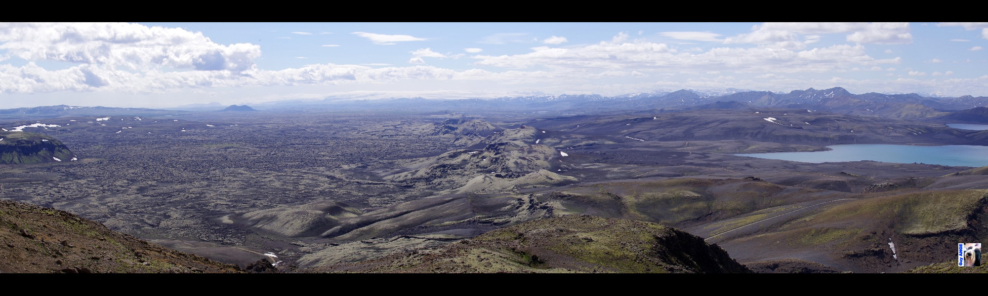 Fissure éruptive du Lakagirar en direction du Myrdalsjokull.