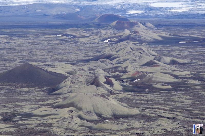 Fissure éruptive du Lakagirar en direction du Vatnajokull.