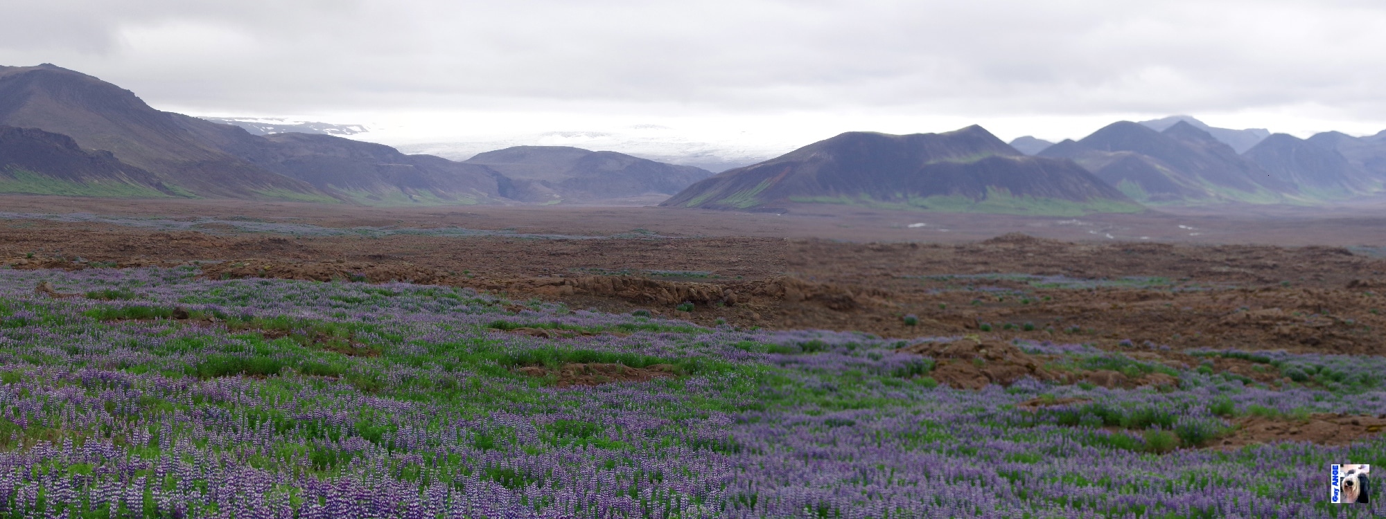 Nous contournons la calotte glaciaire Langjökull Nous contournons la calotte glaciaire Langjökull