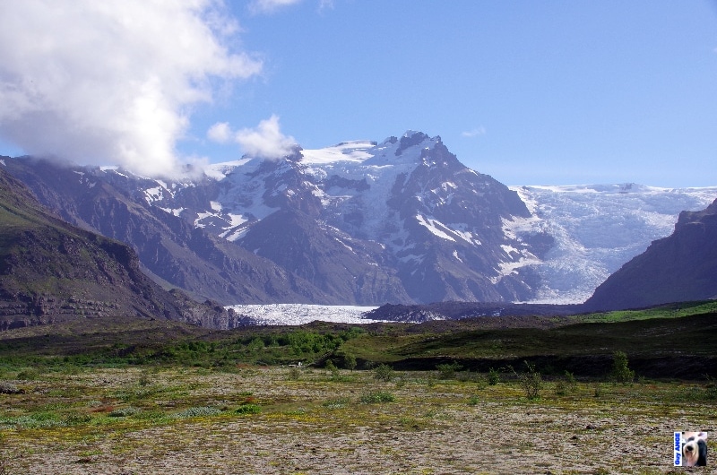 Le Svínafeljökull, langue glaciaire issue du Mýrdalsjökull.