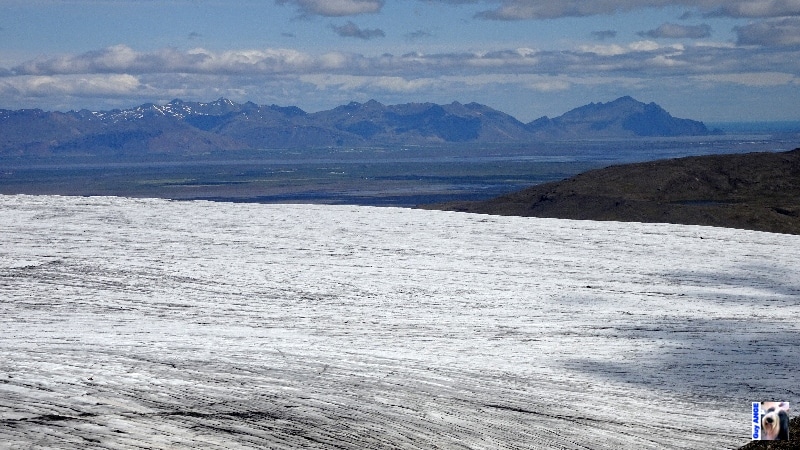 En bordure du Vatnajökull. Vue sur la plaine côtière.