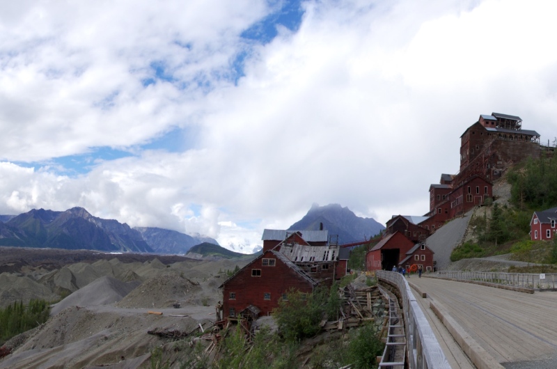 A l'entrée du site industriel de Kennecott. USA, Kennecott.