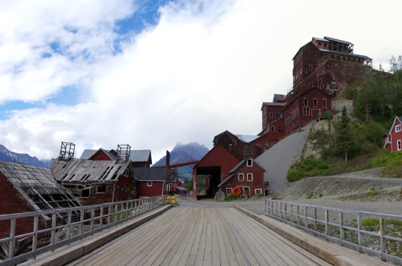 Entrée du site industriel. USA, Kennecott.