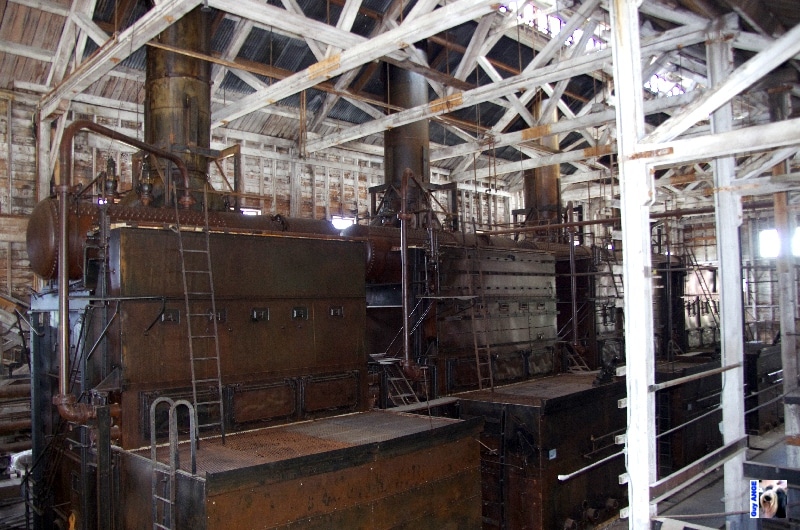 Intérieur des bâtiments d'extraction. USA, Kennecott.