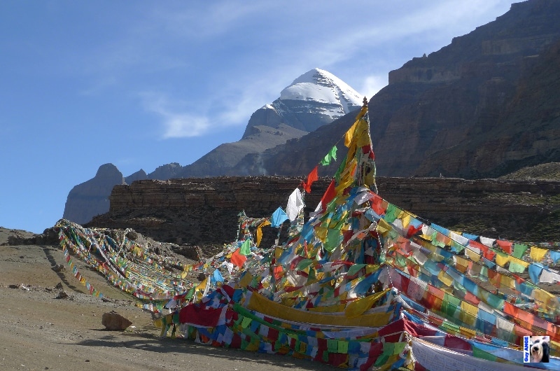 Le début de notre Kora. Le Mont sacré du Kailash au Tibet.