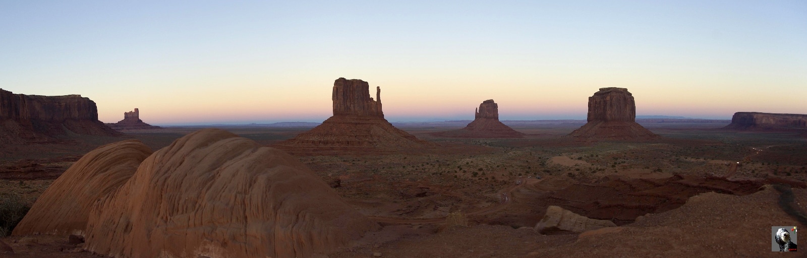 Monument Valley au crépuscule. USA, Monument Valley.
