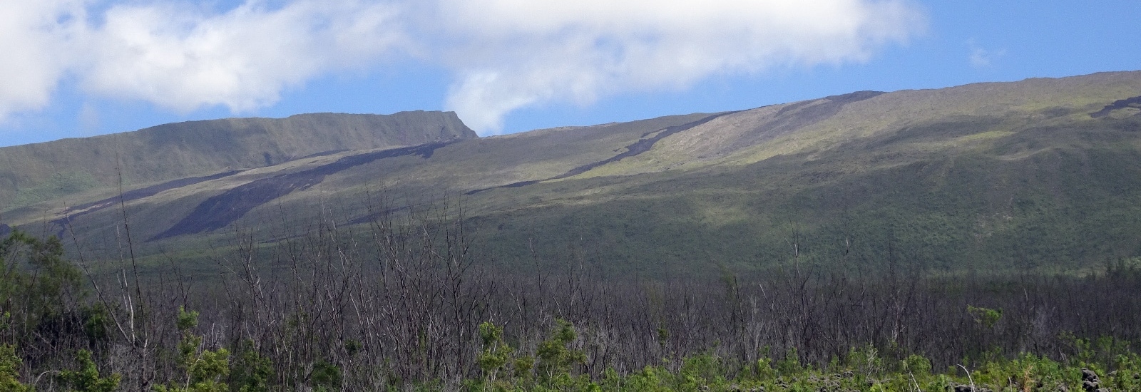 Le Grand-Brûlé sur la côte sud. La Réunion.