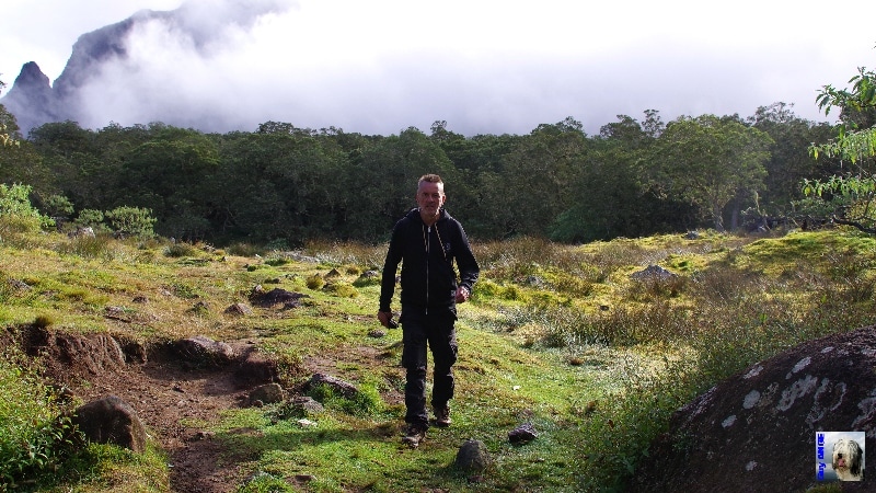 Pas de pluie, le chemin est bien praticable, nous descendons vers Marla. La Réunion.