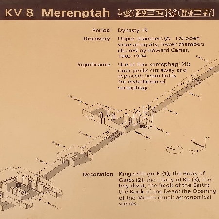 Tombeau de Mérenptah. Louxor, Vallée des Rois.