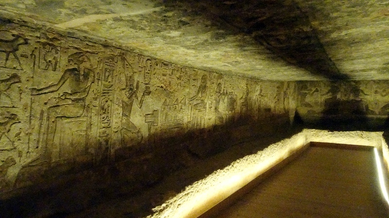 Intérieur du temple de Ramsès II. Abou Simbel.