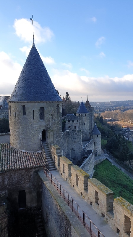 Visite des remparts. Carcassonne