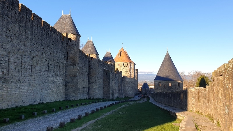 Les remparts de la Cité Médiévale. Carcassonne
