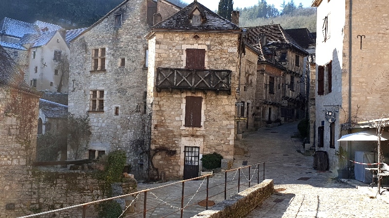 Saint-Cirq-Lapopie, maisons médiévales. Lot