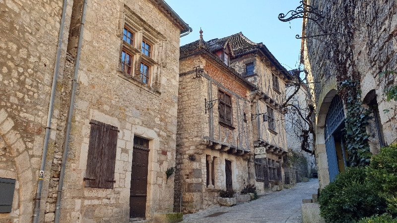 Saint-Cirq-Lapopie, maisons médiévales. Lot