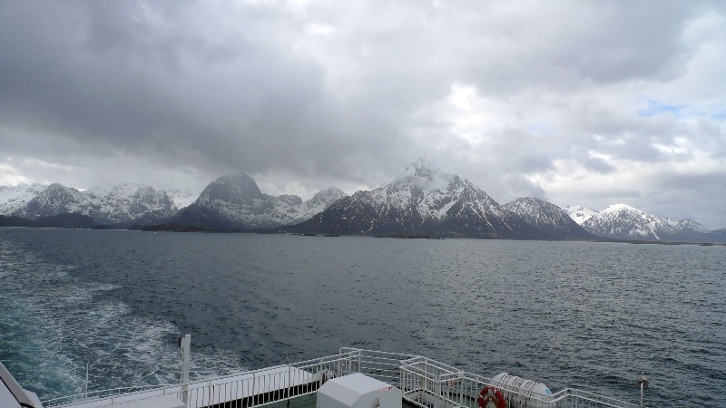 Sur le ferry pour rejoindre l’île d'Hadseløya. îles Lofoten