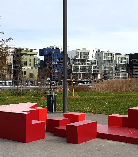 Nouveau quartier des Confluences à Lyon. Lyon