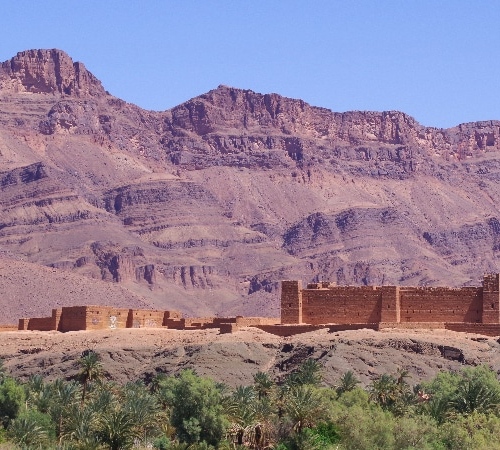 La Kasbah des Caïds construite dans les années 30. Vallée du Drâa