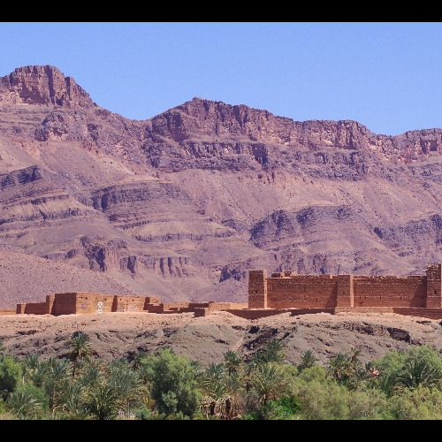 La Kasbah des Caïds construite dans les années 30. Vallée du Drâa