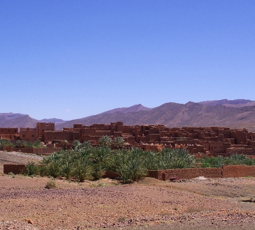 Village de Tamnougalt. Vallée du Drâa