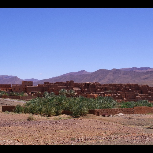 Village de Tamnougalt. Vallée du Drâa