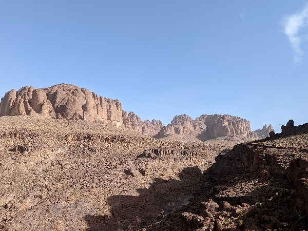 Au départ de notre campement. Djebel Saghro