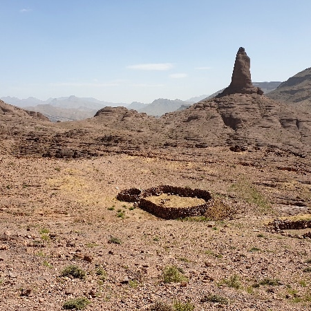 Enclos pour le bétail. Djebel Saghro