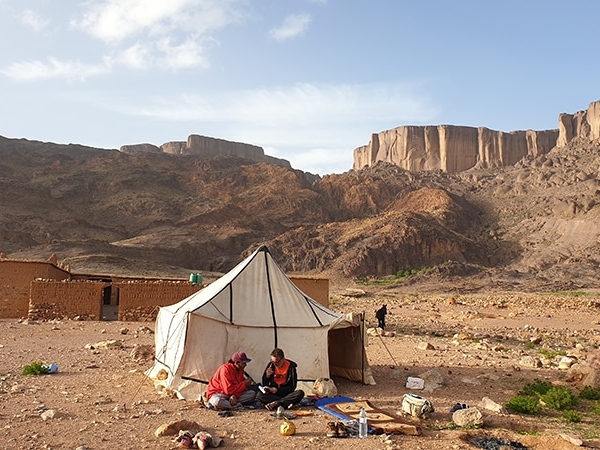 Notre premier campement à Igli. Djebel Saghro