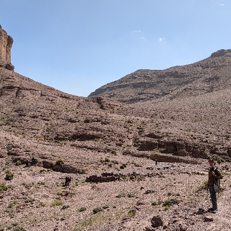 Le campement pour le déjeuner nous attend. Djebel Saghro
