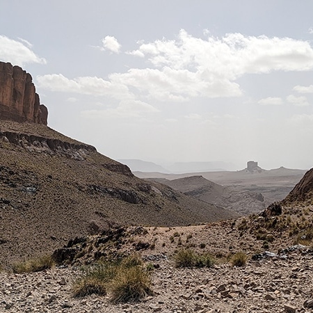 Paysage désertique, aride du Djebel Saghro. Djebel Saghro