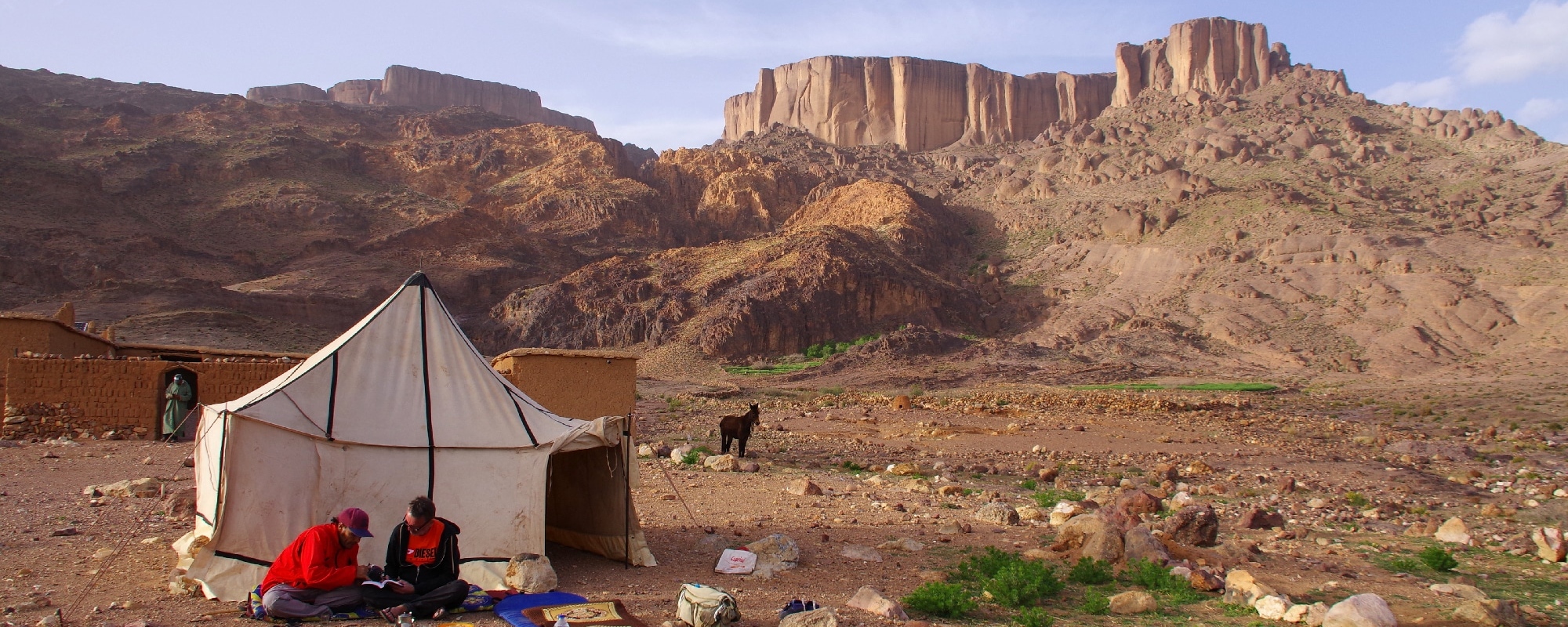 Trek dans le djebel Saghro, campement. Djebel Saghro