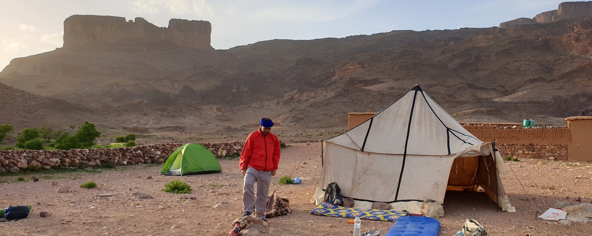 Trek dans le djebel Saghro, campement. Djebel Saghro