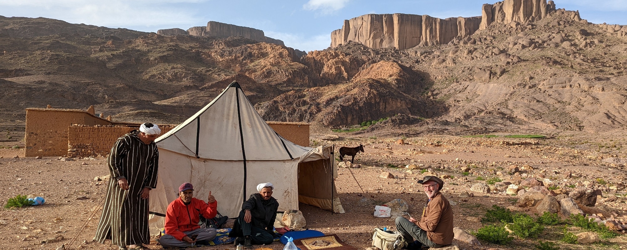 Trek dans le djebel Saghro, campement. Djebel Saghro