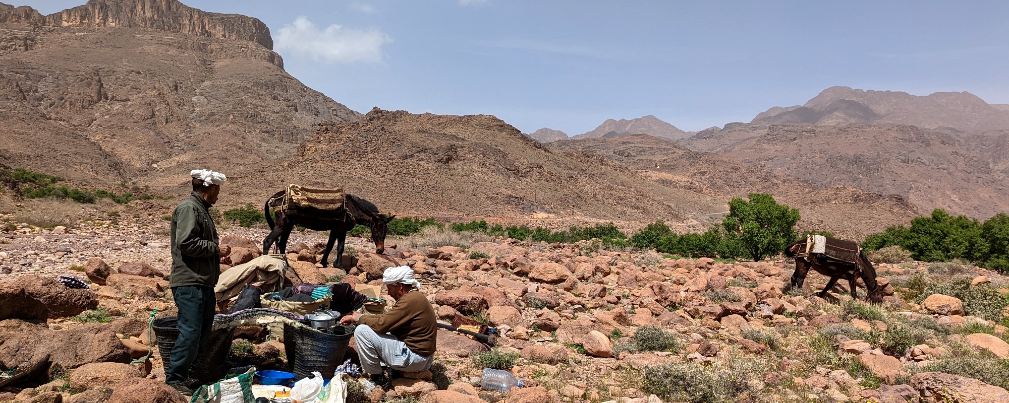 Trek dans le djebel Saghro, campement. Djebel Saghro