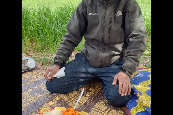 La salade de crudité préparée par Zaid. Djebel Saghro