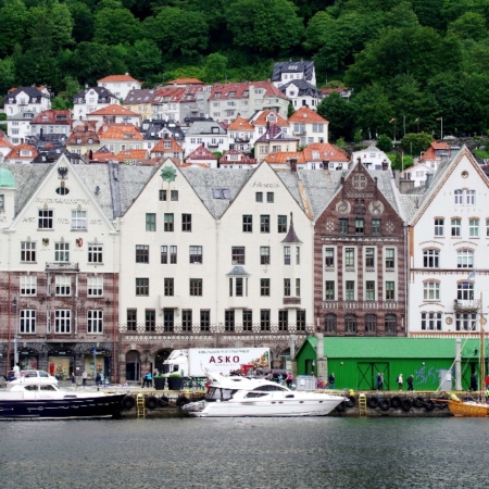 Les bâtiments typiques du port. Bergen