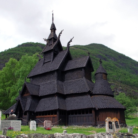 Eglise en bois Stavkirke de Borgund. Stavkirke de Borgund