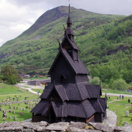 Eglise en bois Stavkirke de Borgund. Stavkirke de Borgund