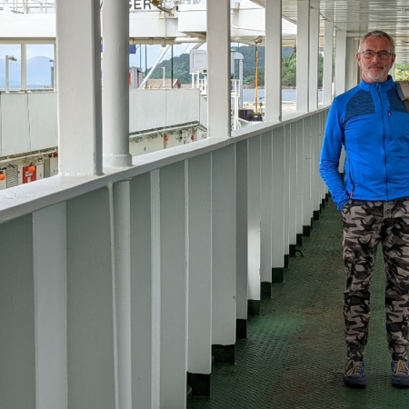Le ferry au départ de Salovagen. Solavagen