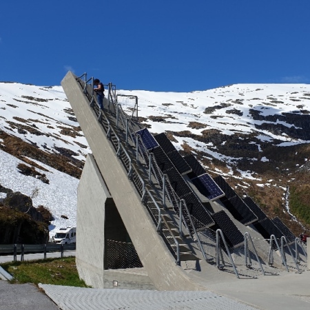 Le point de vue de Gaularfjellet. Gaularfjellet viewpoint