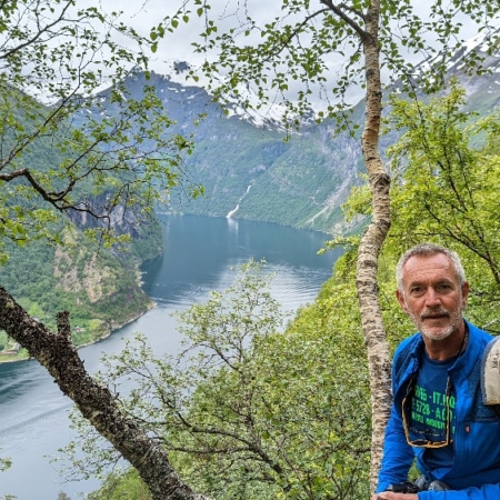 Point de vue sur le fjord. Geiranger