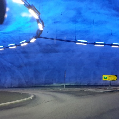 Un rond-point en tunnel. Hardanger