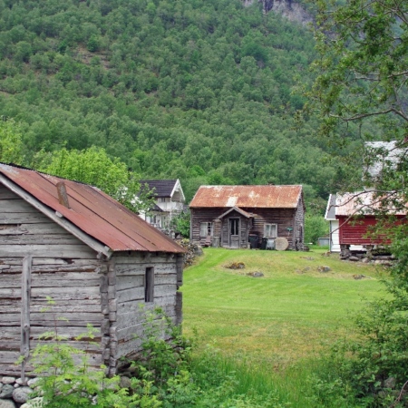 Vieilles maison à lærdalsøyri. Lærdalsøyri