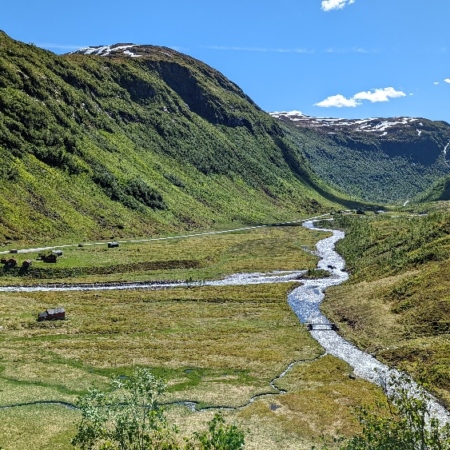 Entre Vikoyri et Ulvik, une jolie vallée très alpine. Vikoyri Ulvik